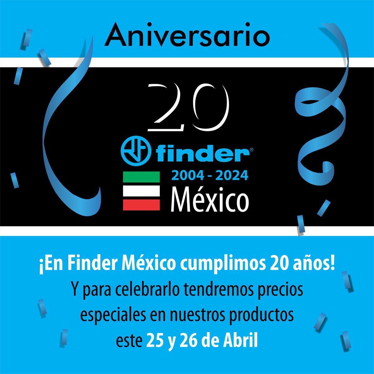 FinderMx's tweet photo. Este 𝟮𝟱 𝘆 𝟮𝟲 𝗱𝗲 𝗔𝗯𝗿𝗶𝗹 tenemos precios especiales por nuestro 𝟮𝟬 𝗔𝗻𝗶𝘃𝗲𝗿𝘀𝗮𝗿𝗶𝗼 🎉 ¡NO TE LOS PIERDAS! Pregunta a tu distribuidor Finder de confianza 🙌🏼
#FinderMx #Switchtothefuture #aniversario #Promociones https://t.co/viAsxBzU8P
