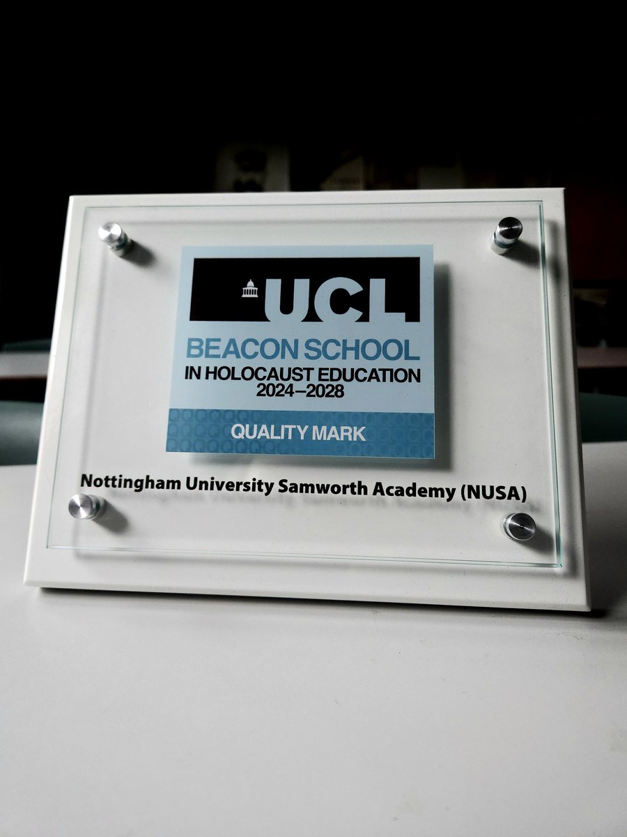 It is with immense pride and humility that I am able to announce that @OfficialNUSA is officially a @UCL_Holocaust #QualityMark school after several years of hard work following our #BeaconSchool status in 2022. I am inspired everyday by colleagues working in the Holocaust...