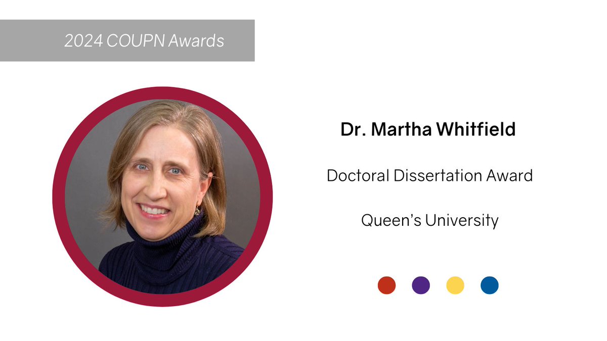 Through impactful doctoral dissertations on the role of Nurse Practitioners in the treatment of opioid use disorder in primary care settings, Dr. Martha Whitfield is being celebrated with the 2024 COUPN Doctoral Dissertation Award. Learn more: ontariosuniversities.ca/university-imp…
