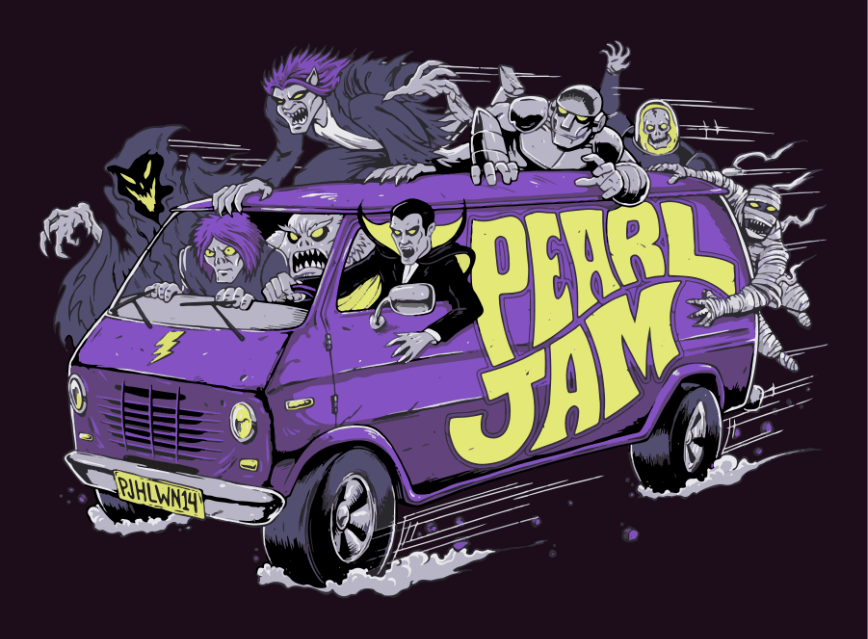 OK friends... 
Odd @PearlJam question...
What #PearlJam t-shirt or show poster that features a vehicle is your favorite?
Post em below.
#BestBandEver 

Mine is this one...