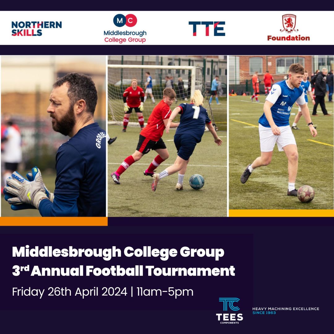 Today, Team TCL are doing us proud in the annual Middlesbrough College Group Industry Training Charity football tournament, raising funds for Middlesbrough Football Club Foundation. We'll let you know how we got on next week! [4/4]