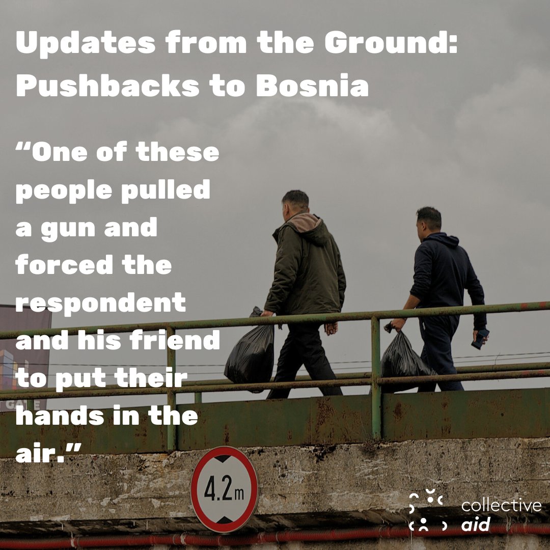 Dangerous and violent pushbacks continue from Croatia to Bosnia. This month our team spoke to a young Afghani man who was forced to walk across the Korana river, which was at chest height, during a pushback. An unknown number of POM have drowned in the Korana in recent years.1/2