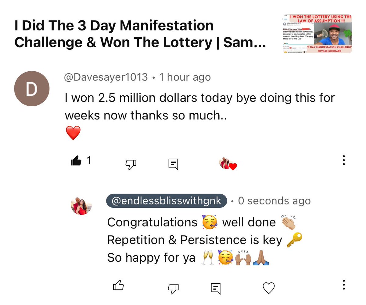 And another millionaire 🥳🥳🥳
Robotic affirmations definitely works lol I never use to be consistent with it until I started last week and already made over $10K now 

There’s definitely a science 🧪 behind it why it happens so super quick we’ll just my opinion lol 🤷🏽‍♂️