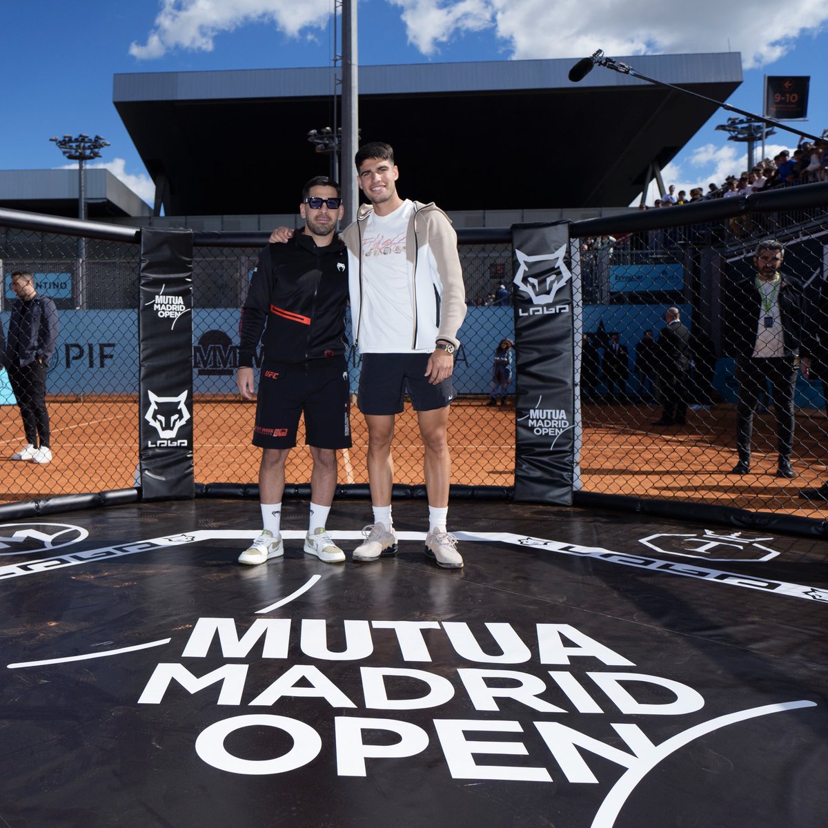 De campeón a campeón 🎾🥊 @Topuriailia | @carlosalcaraz | #MMOPEN