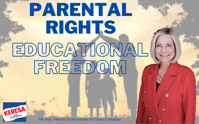 Keresa Richardson stands up for parental rights and educational freedom. Vote for Keresa at the runoff election on May 28th, 2024. #AskKeresa #KeresaRichardson #KeresaForHD61 #ConservativeRepublican #TexansFight #RunoffElectionMay28th2024 #VoteForKeresa #TexasHD61