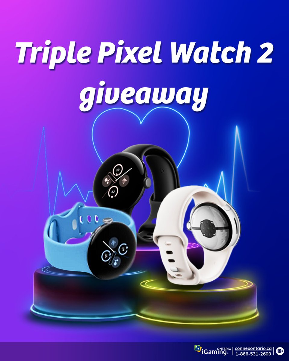 PlayOJOCanada's tweet photo. Our triple Pixel Watch 2 giveaway will not only make your heart skip a beat – it’ll track it too! ⌚⤵️
Fancy getting your hands on a smartwatch that measures your sleep, stress and exercise? Head to our giveaway page for the chance to win: https://t.co/DgK6OAuc6N
________

Follow #PlayOJOGiveawayCA for weekly freebies.
Three Canada-based winners will be announced on May 1st to win a Pixel Watch 2.
Winners must message us to redeem. Prize not exchangeable for cash.
Visit the link for entry options and full T&Cs.
#pixelwatch #googlewatch #pixel7 #pixel8 #smartwatch #googlegiveaway