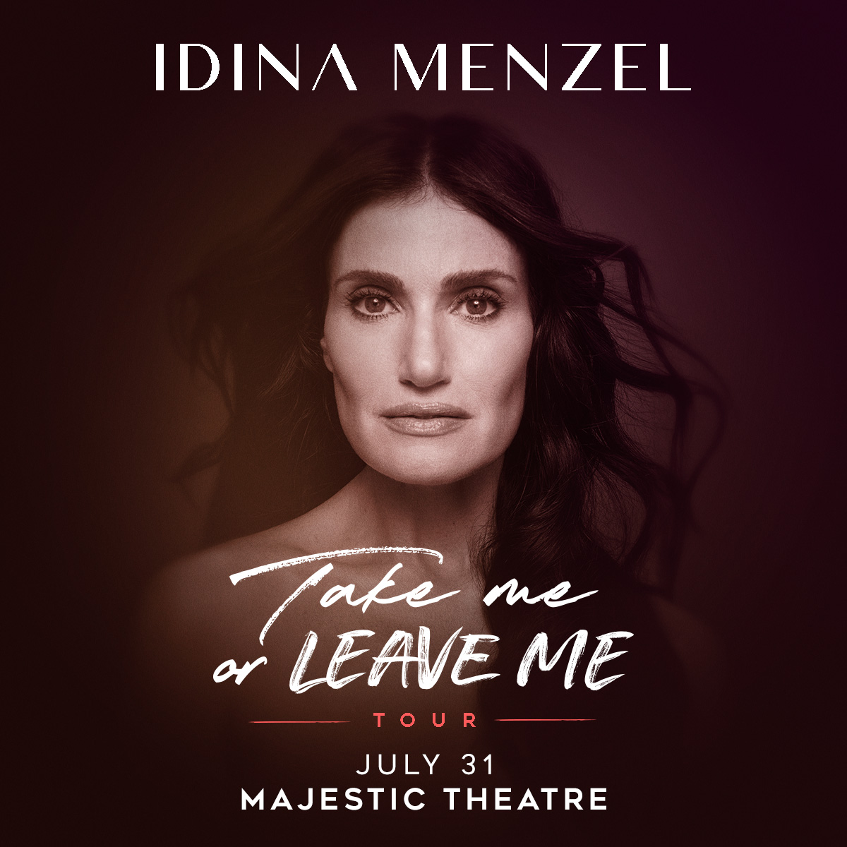 📣 Just announced! Tony Award-winning sensation @idinamenzel is bringing her 'Take Me or Leave Me Tour' to the Majestic Theatre on July 31, 2024! 🎶✨ Tickets drop Friday, but Center Circle Silver+ on Thursday, April 25th! Become a member today at 🎟️ ➡️ bit.ly/3tWtrv5