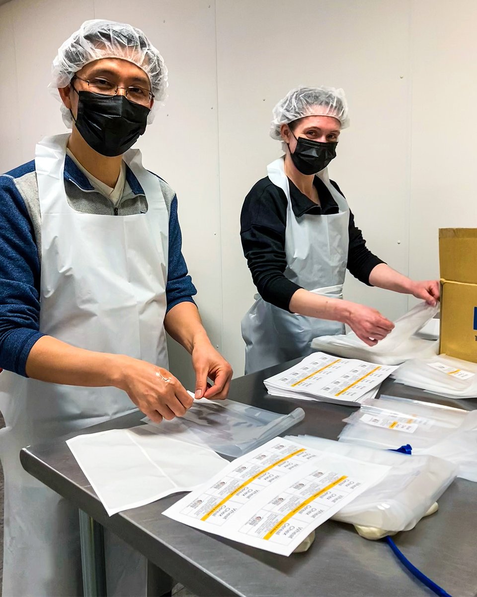 Channel1FoodMN's tweet photo. As part of the Fight Hunger. Spark Change. campaign by Walmart and @SamsClub going on right now, 14 of Rochester's local Sam's Club employees helped us repack wheat cereal today at #ChannelOneMN! We're so grateful for these volunteers! #FightHunger #SamsDayofService #SamsClub https://t.co/MWrZhAPijs