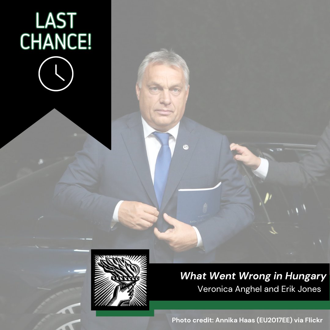 For a time, Hungary looked like it was on the road to democracy. Viktor Orbán’s success derailing it may teach us how to spot a failing democracy before it is too late. Read the essay by @anghel_v1 @Ej_Europe FREE THROUGH APRIL 30 while you can! muse.jhu.edu/pub/1/article/…