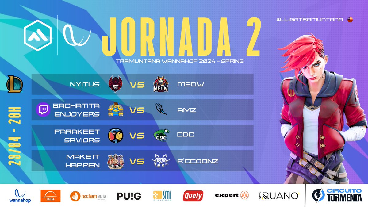 🔱Tot preparat per un nou split de #LoL a l'#SpringSplitBalear🔱

19h - #Meow 🆚 @CDCesport 
20h - #BachatitaEnjoyers 🆚 #AMZ 

📺 twitch.tv/lligatramuntana
🎙️<a href="/Stefy356/">Stefy</a> i @_Molloo4 

#SomSaTormenta #SpringSplitBalear #LoLBalear