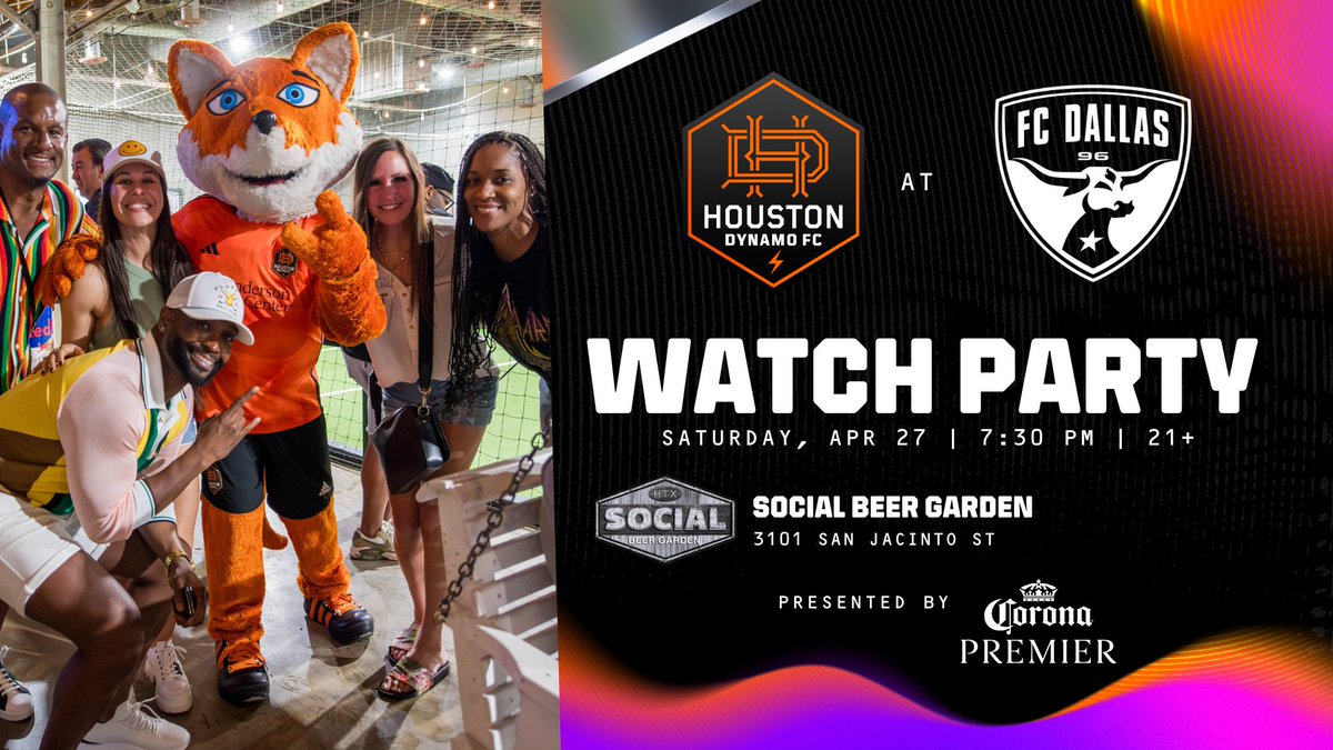 Your Saturday night plans are already made! Come help us cheer on the team against FC Frisco 🍻