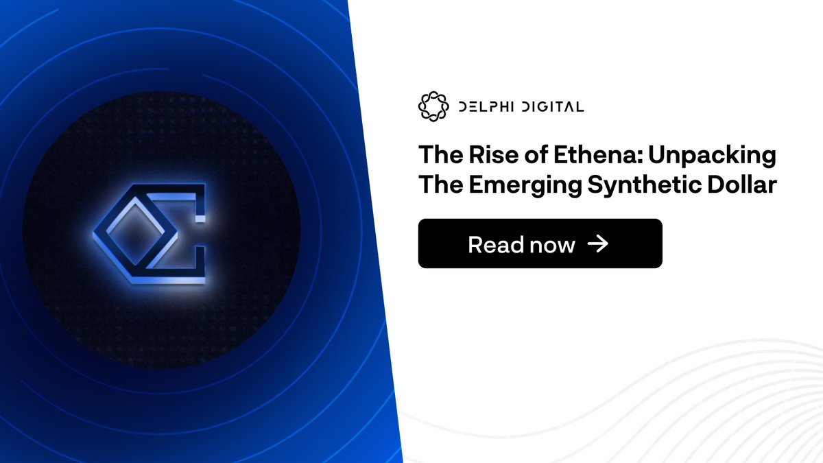 The Rise of Ethena After scaling supply to $2.3B in <1 month, USDe is now the fastest growing “stablecoin” of all time. At the root of Ethena’s early success lies a fundamentally different approach to what the market has conceptualized as the “synthetic dollar” 🧵