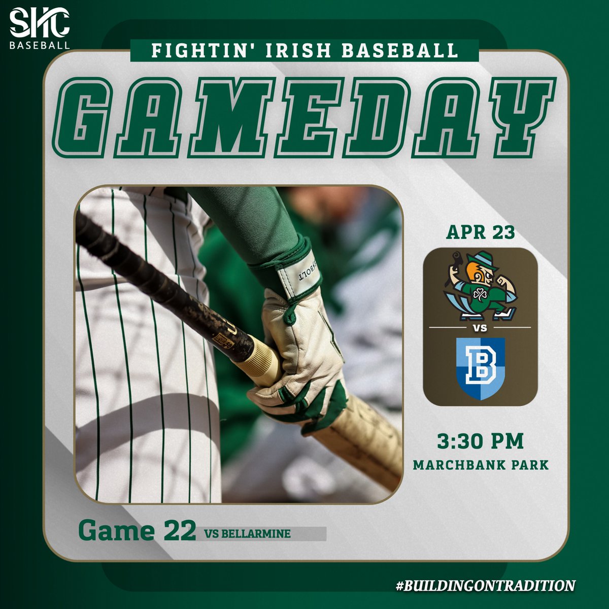 The #Irish9 return to action when they take on @BCPSports at Marchbank Park today at 3:30pm. Go Irish! ☘️