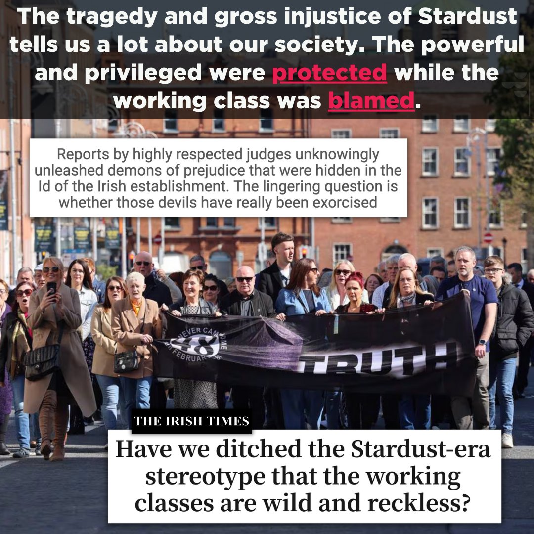 “the Butterly family who owned the Stardust, were heavily involved with Fianna Fáil. The paterfamilias Patrick Butterly was a member of Taca, the party’s notorious cabal of wealthy donors.” We need radical change so this sort of injustice never happens again.