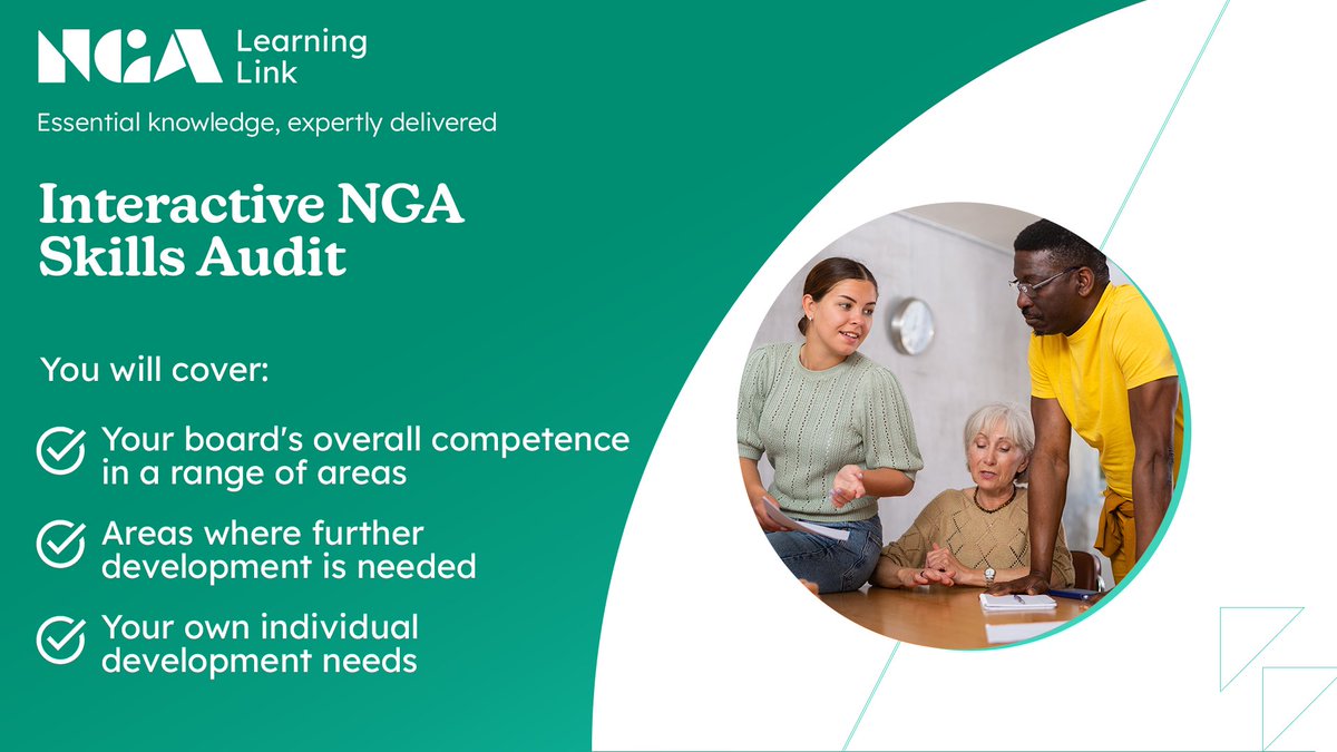 Now we've entered the summer term, getting on top of your skills audit before the end of the school year is a good idea. Why not check out our Learning Link module to help boards recognise strengths and areas for board development? Learn more: nga.org.uk/training/direc…