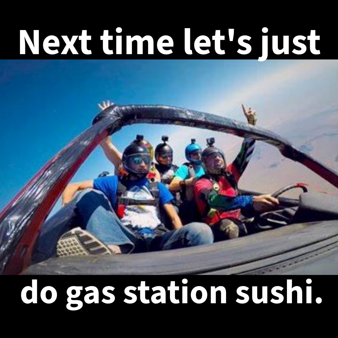 It's National Take a Chance Day
Today, we encourage you to step outside of your comfort zone. Whether it's starting a new hobby or trying gas station sushi😆 Go for it! You may love it❤️
#NationalTakeAChanceDay #TakeAChance #SeizeTheDay #SpeedFabrication #goforit #gasstationsushi