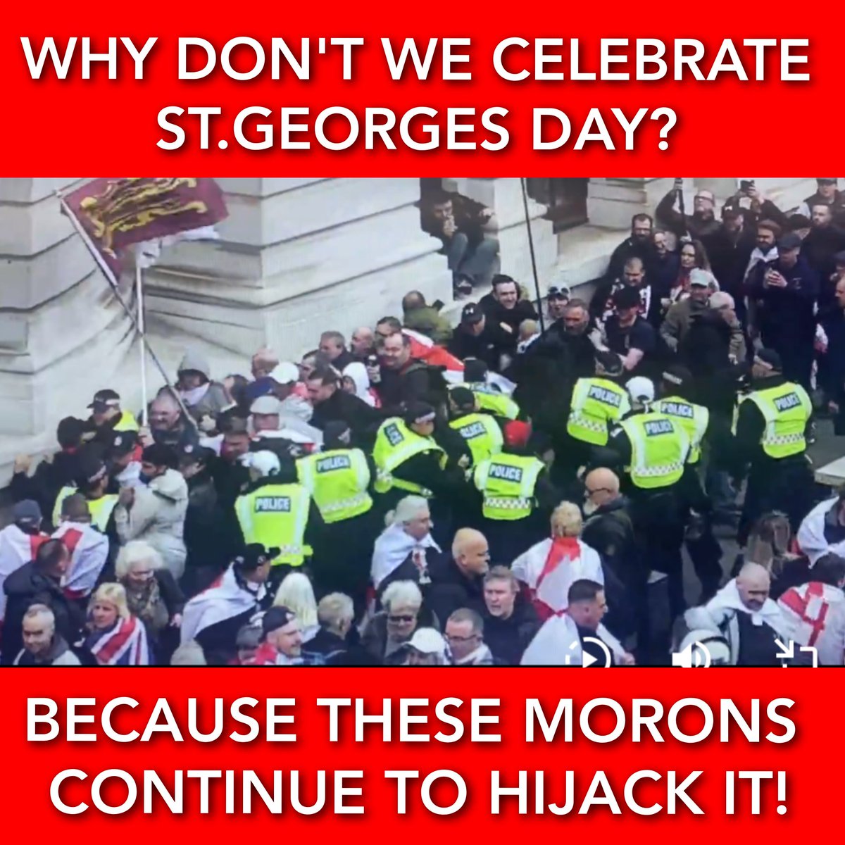 🚨 Will @SuellaBraverman have the brass neck to come out and condemn THIS hate march in #London today? 💁🏻‍♂️

She's all over them usually! 

#NeverTrustATory #ToryCriminals 
#ToryFascistDictatorship 
#ToriesUnfitToGovern #ToriesAreEvil #StGeorgesDay #GeneralElectionNow