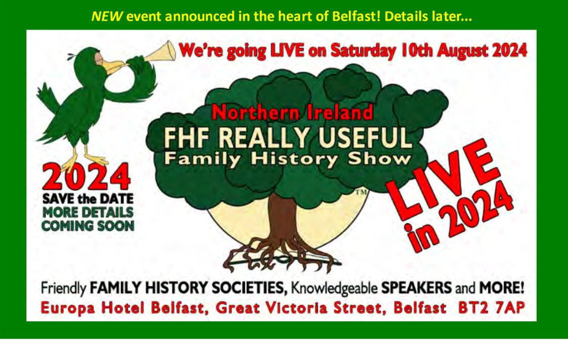 Great news for Ulster genies! @FederationFHS #AncestryHour #Genealogy #FamilyHistory