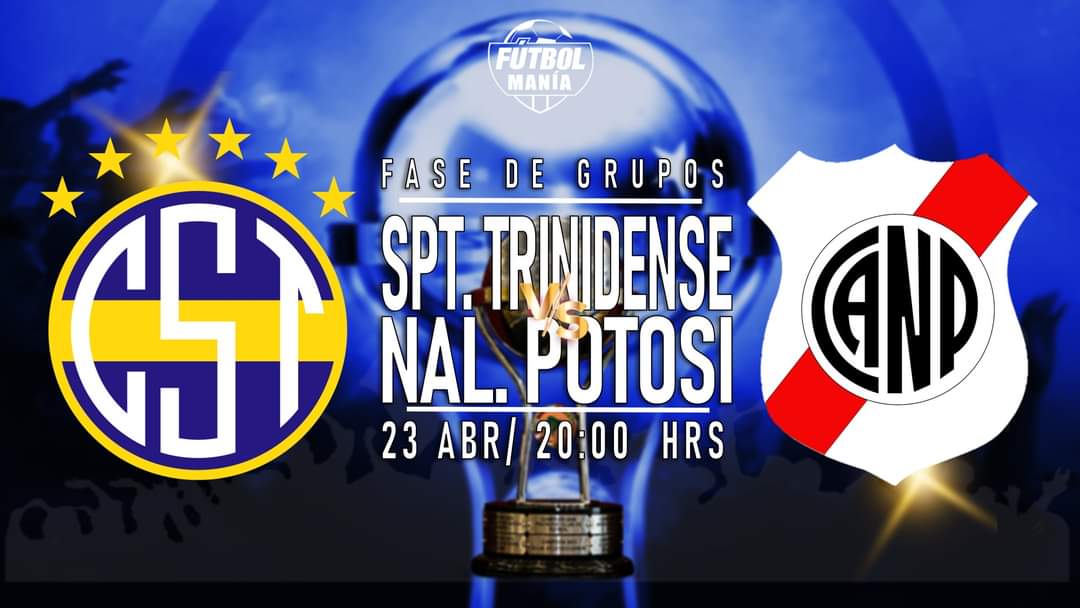 #SportivoTrinidense 🇵🇾 vs #NacionalPotosi 🇧🇴
📅 Hoy, 20:00 Hrs - 
Fecha 3
Grupo D
🏟 Estadio Defensores de Chaco
🏃‍♂️ Arb. Francisco Gilabert 🇨🇱