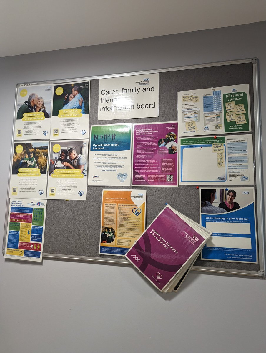 Excited about our relaunch of carer offering, starting with a revamp of the carer board. #patientexperience #NEWlandsnow @NeilGraceGMMH small steps take big ground