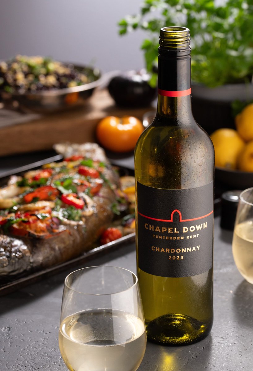 A pairing perfect for St George’s Day - English Chardonnay with herby roast trout ❤️🥂 Happy St George’s Day from all of us at Chapel Down