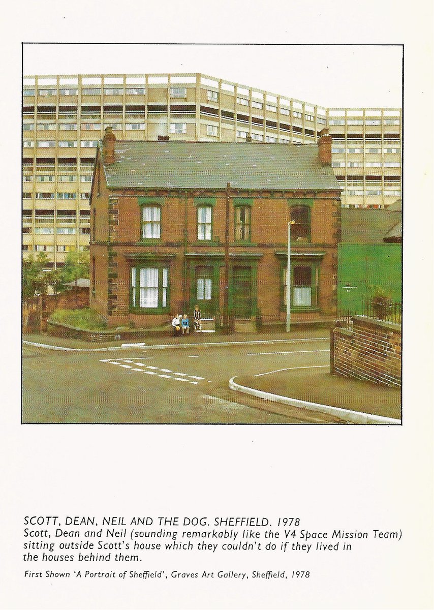 I've coveted this postcard online for a while and have now got my hands on it. 'Scott, Dean, Neil And The Dog, Sheffield. 1978' First shown at 'A Portrait of Sheffield' at the Graves Art Gallery in 1978. #sheffield #sheffieldissuper