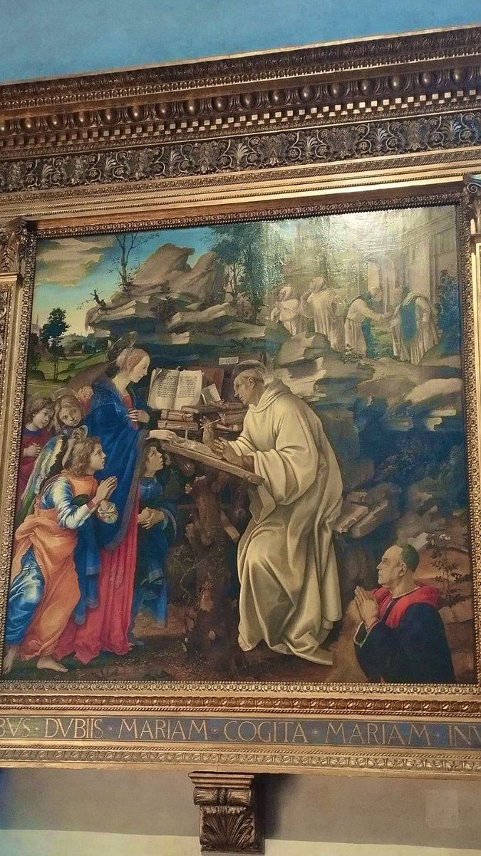 Badia Fior.Fiorenza. Apparizione della Vergine a San Bernardo.1452. Filippino Lippi.Cercatela l’opera,ha molti significati. #AntiFascisti #astensionisti.Toglietemi il flw,non mi interessa.È lecito non votare.Pure dirvi FAVE.Poi mi raccomando lamentatevi,ignavi tonti. Buonanotte