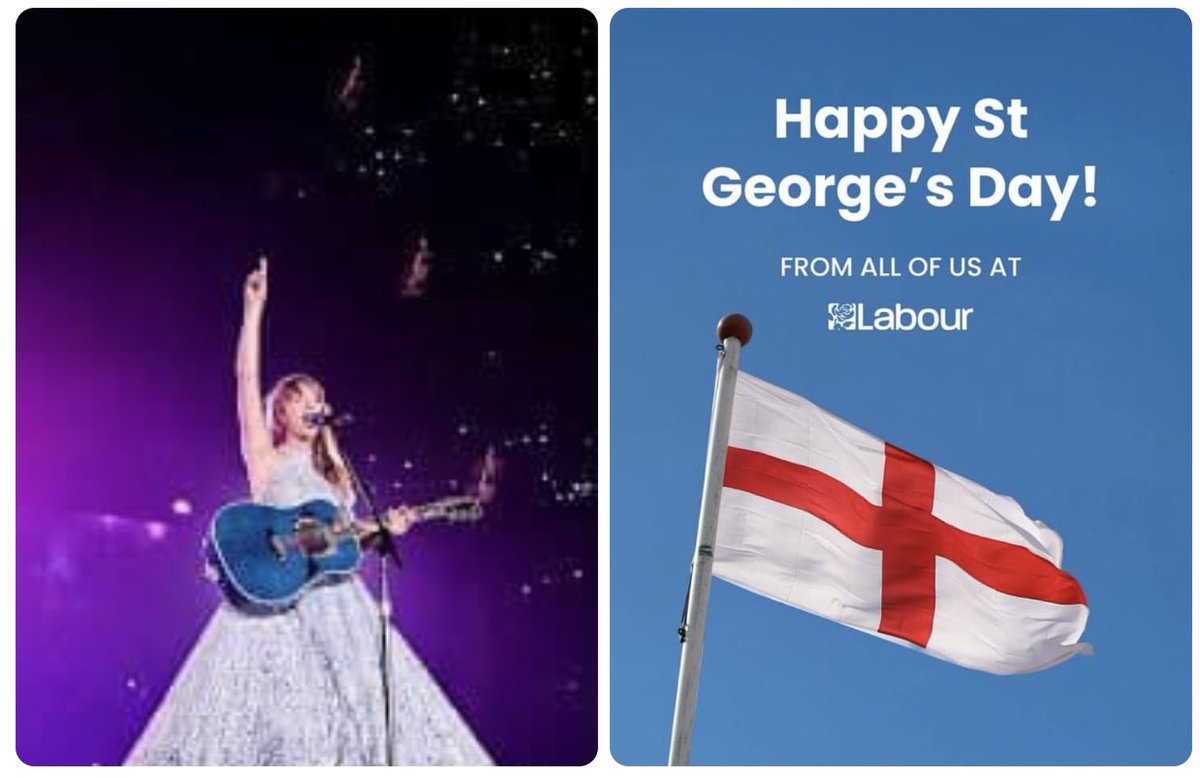 Happy St George's Day! To the slim overlap of #Swifties4Labour and #ProgressivePatriots... 🎶 I had the time of my life fighting dragons with you 🐉 A @taylorswift lyric for every occasion💁‍♀️ #LongLive #TheKingsAndTheQueens #TorturedPoliticosDepartment