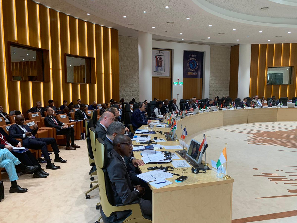 Italy 🇮🇹 participates in the high-level meeting on countering terrorism in Africa, organized by Nigeria🇳🇬 with @UN_OCT. Strong support for a strenghtened cooperation at bilateral, regional and global level, based on the principle of African ownership.