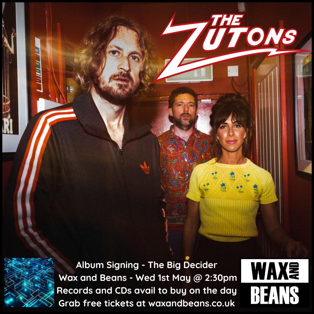 Before our show with @waxandbeans on the 1st May, we'll be heading into the shop and signing some records for you! ❤️ Check it out here: waxandbeans.co.uk/search?q=thezu…