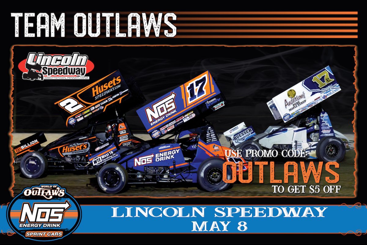 Hey, @LincolnSpeedway The correct code to use is OUTLAWS 😉 𝐓𝐈𝐂𝐊𝐄𝐓𝐒 🎟️ bit.ly/GettysburgClash