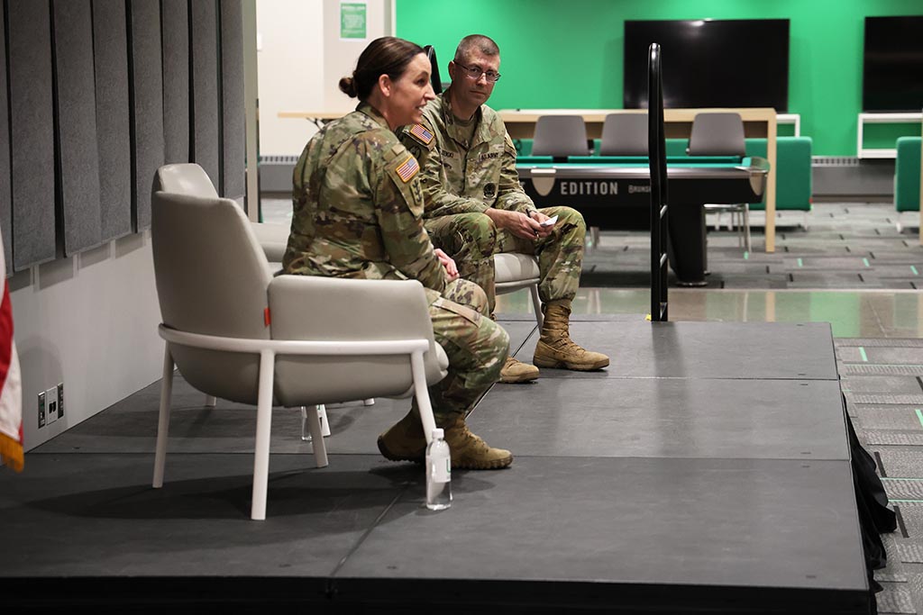 '𝘕𝘦𝘷𝘦𝘳 𝘤𝘭𝘰𝘴𝘦 𝘵𝘩𝘦 𝘥𝘰𝘰𝘳 𝘰𝘯 𝘺𝘰𝘶𝘳𝘴𝘦𝘭𝘧.' UND graduate and North Dakota National Guard brigadier general Jackie Huber talks ROTC, college life and her career: bit.ly/3QfEzuN #UNDproud | @UNDalumni