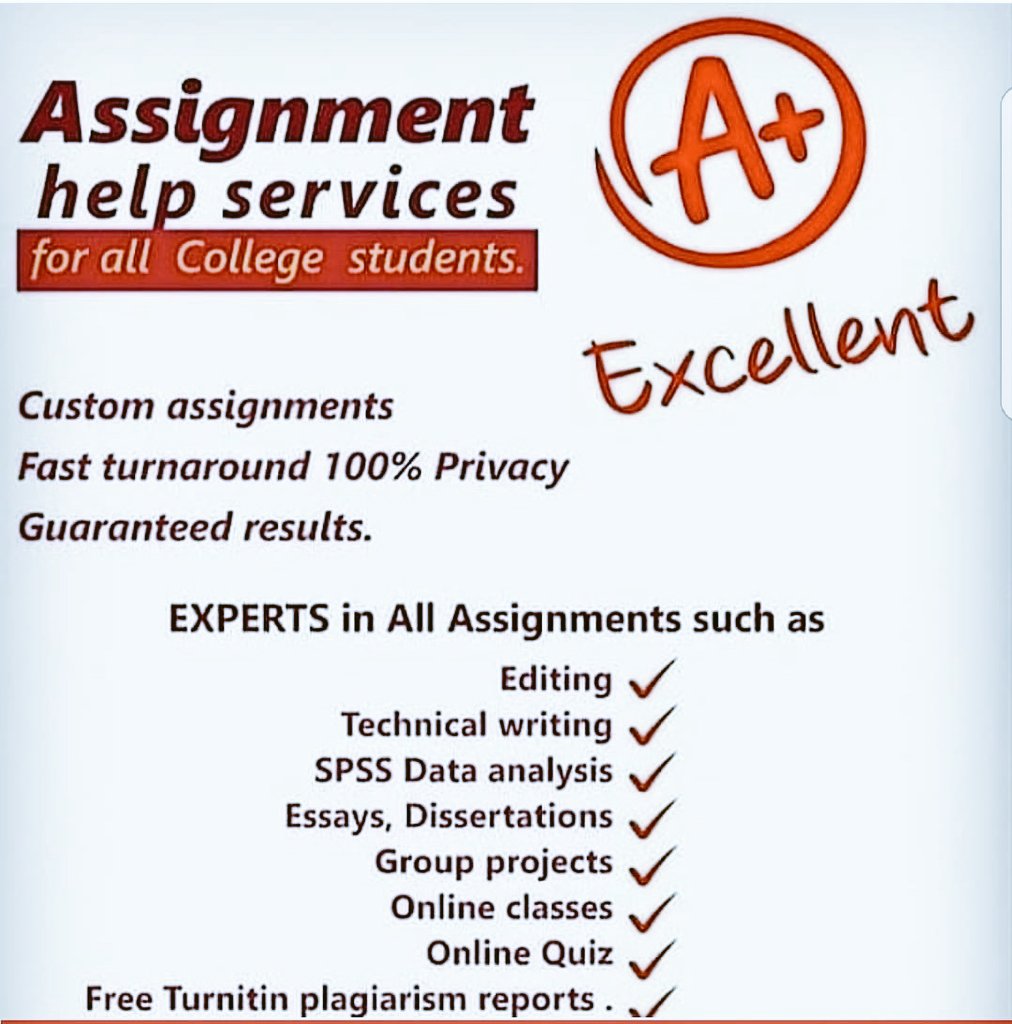 Pay us to handle your:
English
#essaypay
#Math
#Chem
#assignment due
#javascript
Algebra
homework
#Psychology
#NodeJS
#Econometrics
#calculus

#Asutwitter #AcademicTwitter #Devcommunity #canvas #WorldcupQatar2022  #pvamu #gramfam #tamu #mcgraw