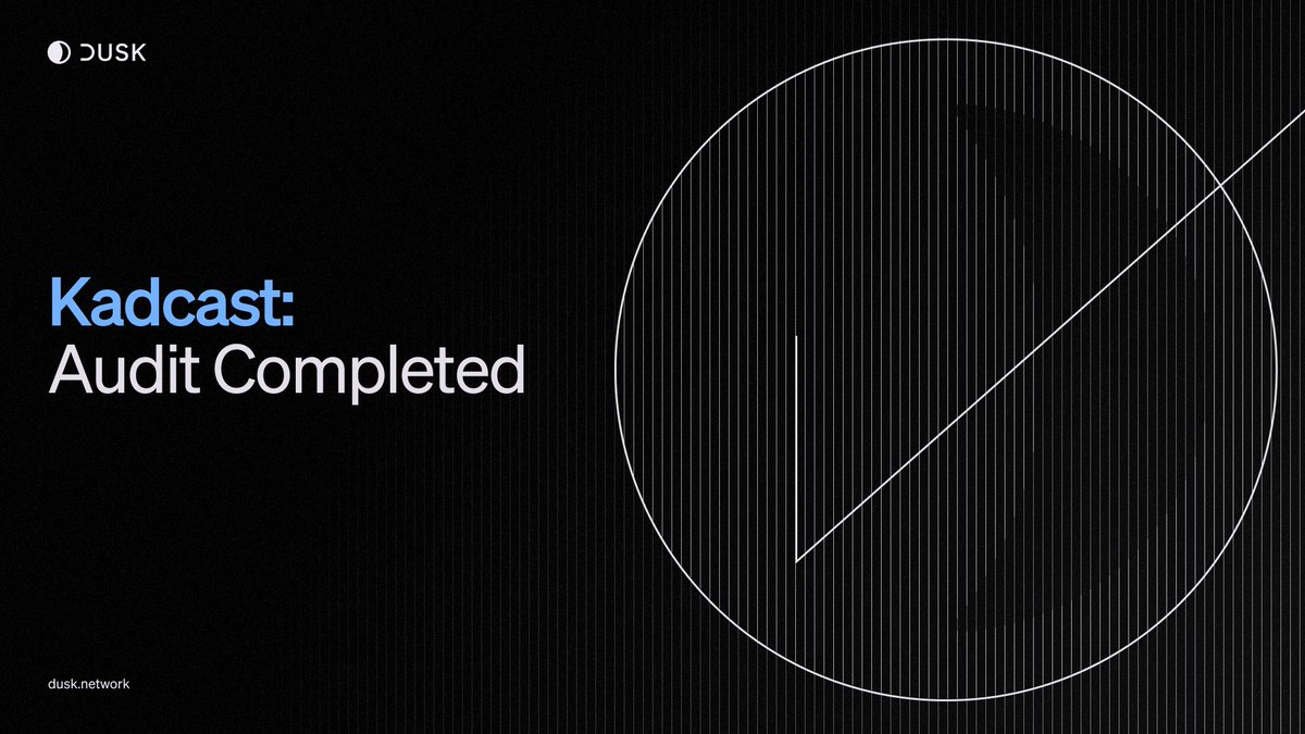 Dusk (@duskfoundation) on Twitter photo Thank you to <a href="/BlaizeSecurity/">Blaize.Security</a> for their thorough audit of Kadcast 💪
Kadcast scored 9.8/10, the codebase was described as "high quality" and the protocol showed "high compliance with the security standards” 🔥
🔗 dusk.network/news/kadcast-a… Thank you to <a href="/BlaizeSecurity/">Blaize.Security</a> for their thorough audit of Kadcast 💪
Kadcast scored 9.8/10, the codebase was described as "high quality" and the protocol showed "high compliance with the security standards” 🔥
🔗 dusk.network/news/kadcast-a…