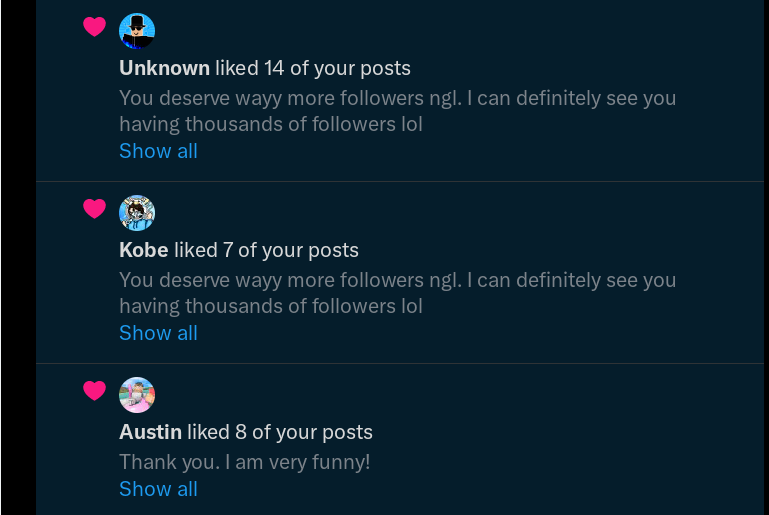 So many people liking my posts lol @ItsAustin00 @SecretlyCowKobe @UnknownRTC