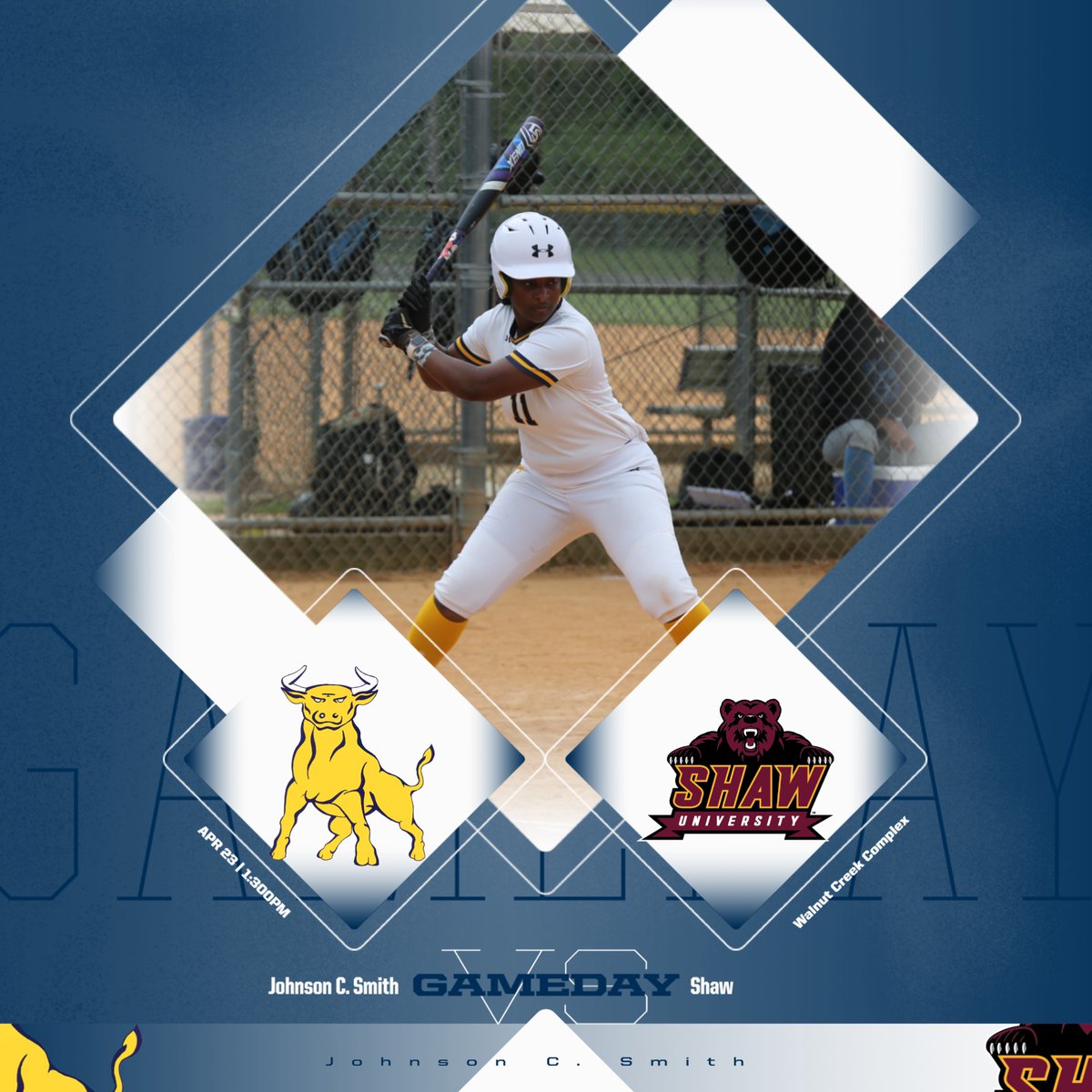 Final Regular Season Game. JCSU will visit Shaw at Walnut Creek Complex on April 23. First pitch is at 1:30 p.m.