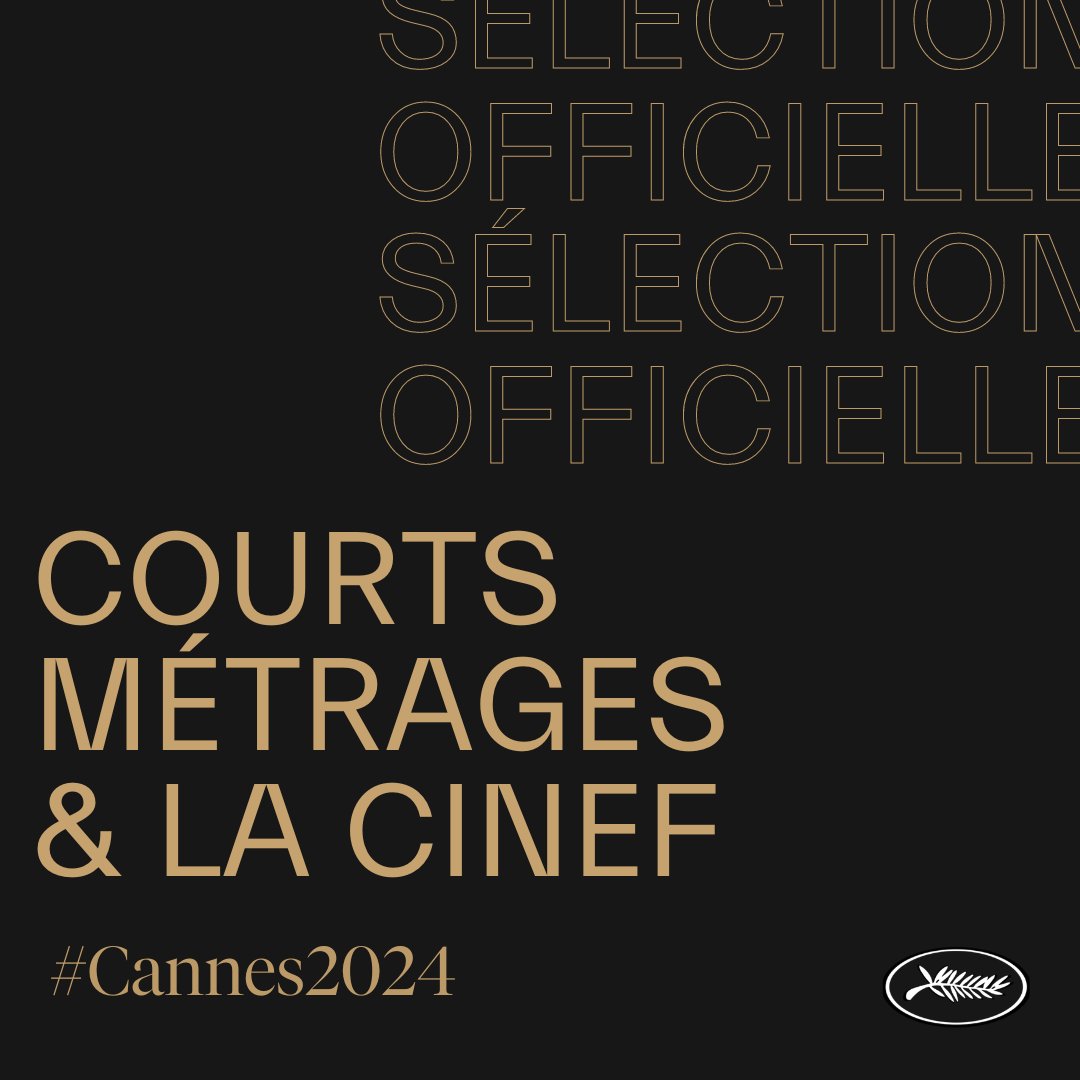 Festival_Cannes's tweet photo. 📽️ La jeune création à l'honneur !
Focus sur les 11 courts métrages en Compétition et les 18 films d'écoles de la Cinef, venus du monde entier, qui figurent dans la Sélection officielle du 77e Festival de Cannes.

Les 3 prix de La Cinef, ainsi que la Palme d'or du court métrage seront remis par le Jury présidé par l'actrice belge Lubna Azabal les 23 et 25 mai prochains. 

Plus d'infos ► https://t.co/N8WC1aTd3M

#Cannes2024 #CinemaDeDemain