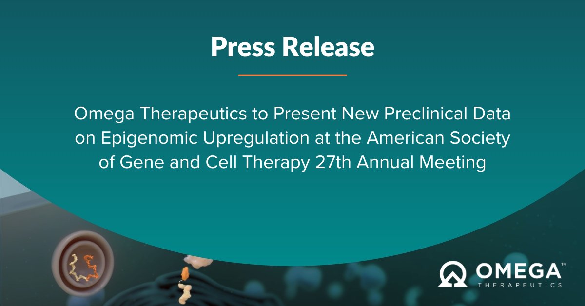 OmegaTX's tweet photo. 🔬 Don’t miss our poster at #ASGCT2024! We look forward to presenting new preclinical data demonstrating our #EpigenomicControllers’ ability to upregulate gene expression across a diverse set of gene targets. Read more here: https://t.co/BnaBgggpyq @ASGCTherapy https://t.co/vkn1KGevcP
