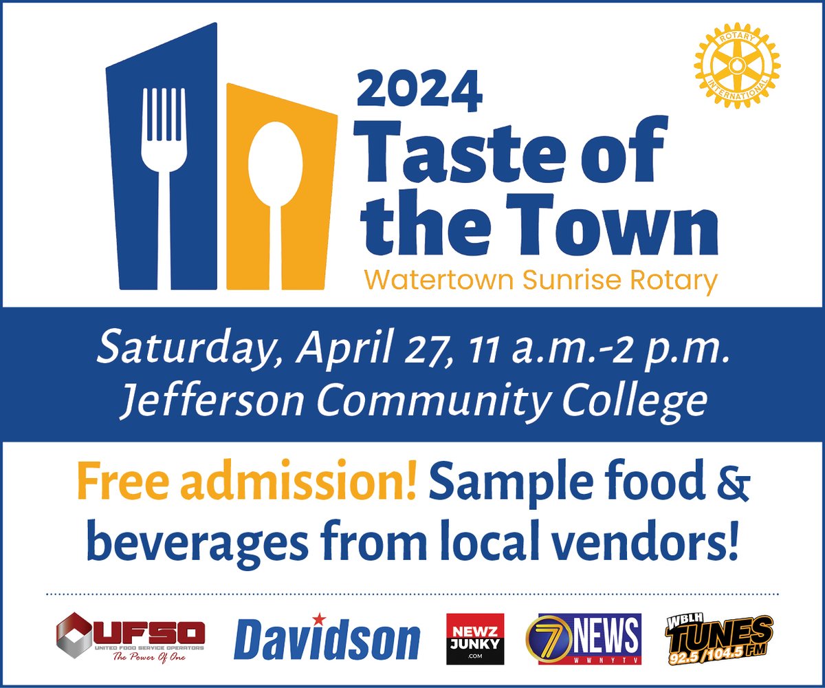 Who's hungry? 🍽 Taste of the Town hosted by Jefferson Community College this weekend Sat. 4/27 FREE ADMISSION! Sample food & beverages from local vendors.
#ParksteadCityCenter #tasteofthetown #foodielife #AlwaysUnited