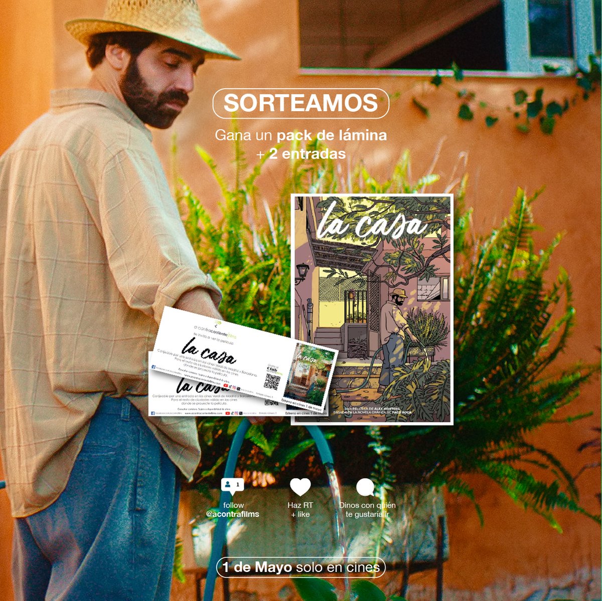 ¡Sorteamos 5 packs de lámina + entrada doble de cine para #LaCasa!🏠🎁

Gana una lámina de la reinterpretación de Paco Roca de la portada de la película ¡Edición limitada firmada por el mismo ilustrador!🤩

¿Quieres uno? Sólo tienes que:
- Dar LIKE + RT a esta publicación ❤
-