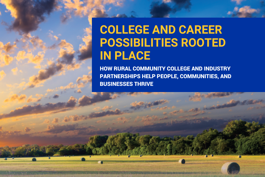 New today! @SkillsCoalition's report, 'College and Career Possibilities Rooted in Place,' highlighting the power of rural #communitycolleges, local #employers, and communities working together to create place-based opportunities. nationalskillscoalition.org/resource/publi…