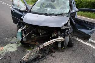 The driver of this car got a four year driving ban. He caused a head-on collision and was found to have heroin, cocaine and methadone in his system.  Bradley Oates, 37, of Chapel Road, Old Leake, was sentenced last week. #Fatal5