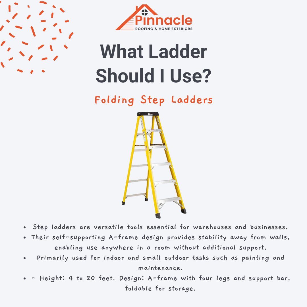 MyPinnacleRoof's tweet photo. Choosing the right ladder can make all the difference in safety! 🛠️ 
Learn which type suits your task best and why it matters for your well-being.

For more ladder safety tips, check out our blog-- link in bio!
#SafetyFirst #LadderTips #NorthwestArkansas #NWAHomes https://t.co/D3SCY5Qa0Q