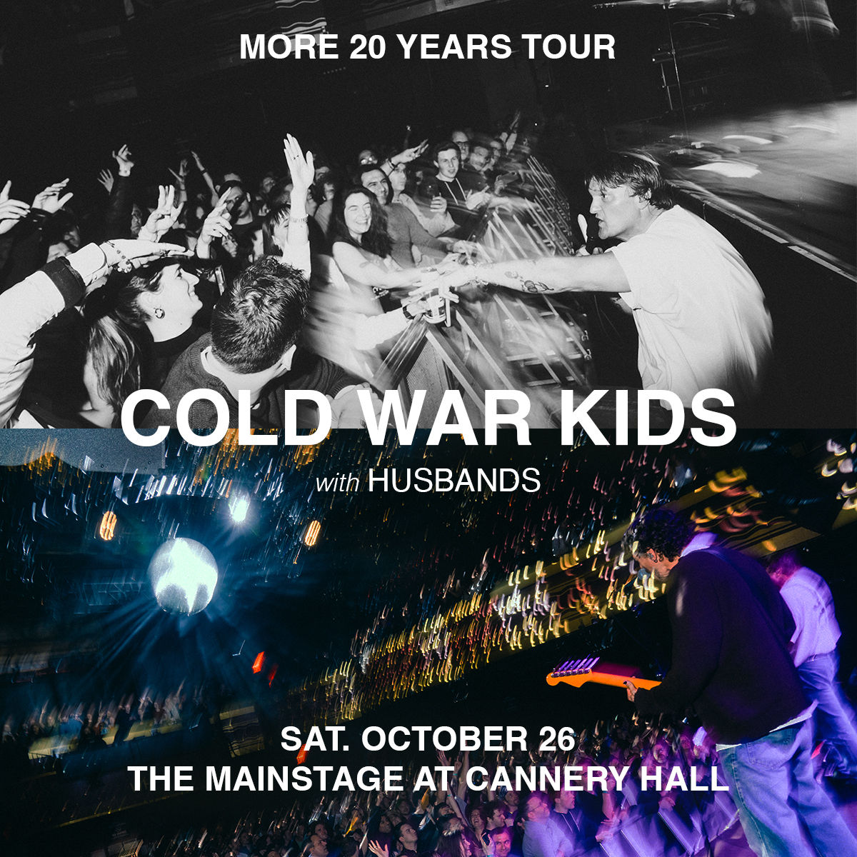 Cannery Hall Presents: @ColdWarKids with @husbandsOKC on The Mainstage 10/26/24!!! Who’s ready?! ⚡️ Tickets on sale this Friday at 10:00 AM CST