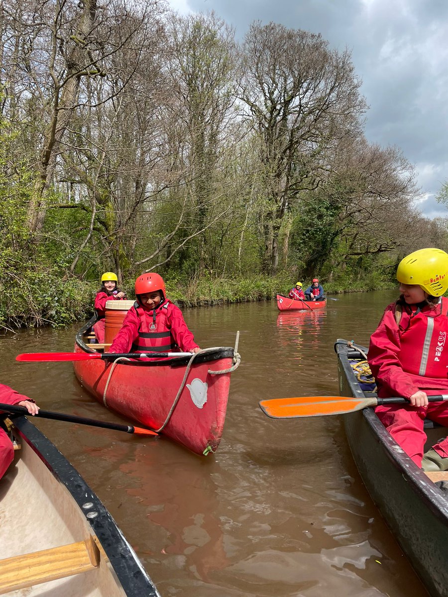 Lots of teamwork led to a successful canoeing session for this group.