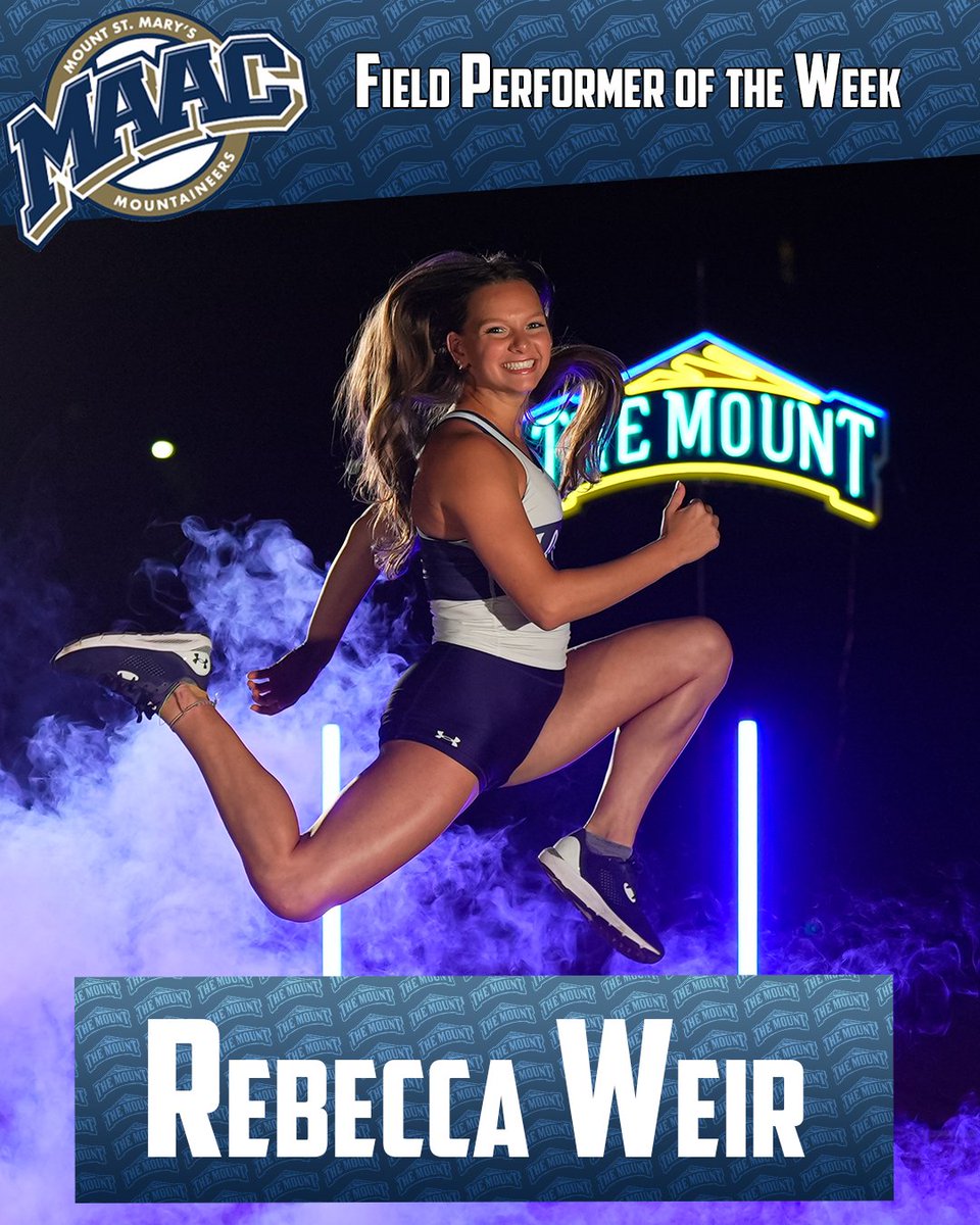 Congratulations to Rebecca Wier for being the MAAC Field Performer of the Week!!! #GoMount