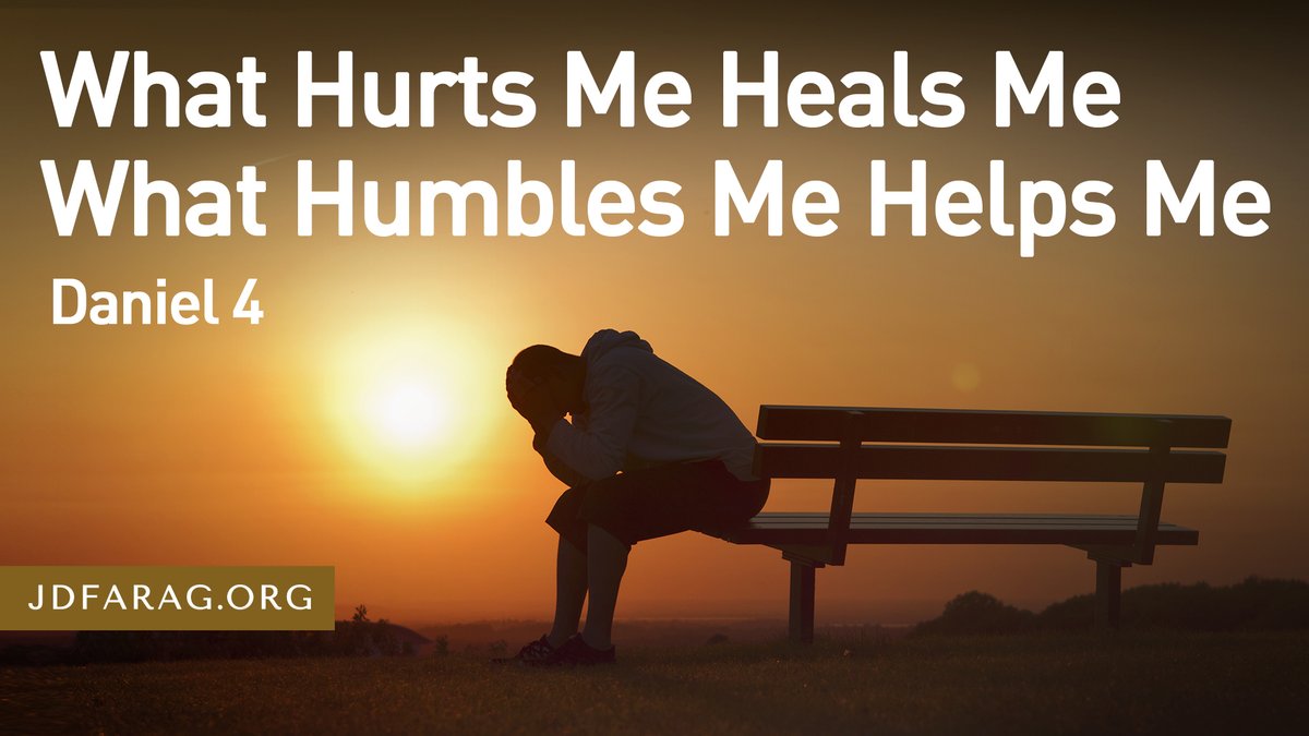 Join us at 7:30pm HST Thursday, April 25th, for our Live Stream. Pastor JD explains how that like with King Nebuchadnezzar who is both humbled and healed, so too does God allow what hurts me, to heal me, and what humbles me, to help me. JDFarag.org/live #humble #help