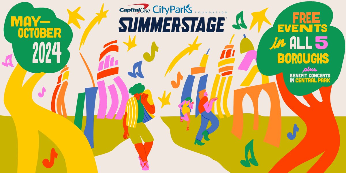 ☀️@SummerStage is back with a season of 85+ shows with free performances across all 5 boroughs + benefit concerts in Central Park! 🎶Check out the 2024 lineup here! SummerStage.org #SummerStage #ShareYourSummerStage