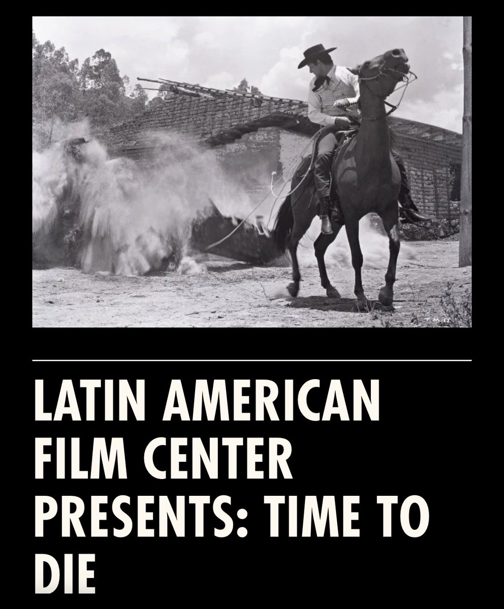 So excited for this. I’m going to be in New York City on May 11th to talk about the influence and career of Mexican master Arturo Ripstein for a screening of his debut TIME TO DIE at the Roxy Cinema. Thank you to the Latin American Film Center (@LAFCInc) for the invitation!