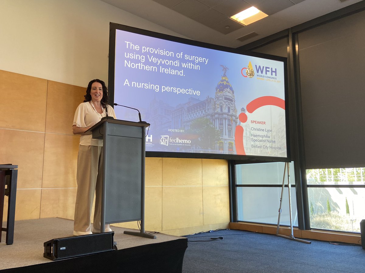 All the feels today for this one and her first WFH World Haemophilia Conference presentation 🩸<a href="/heresmewhat/">Christine Lynn</a> #WFHCongress2024 #TeamHaem <a href="/BelfastTrust/">Belfast Trust</a> #Proud
